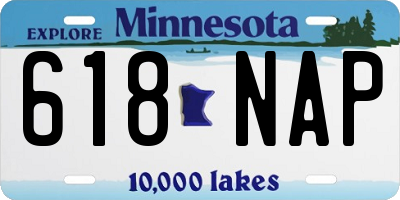 MN license plate 618NAP