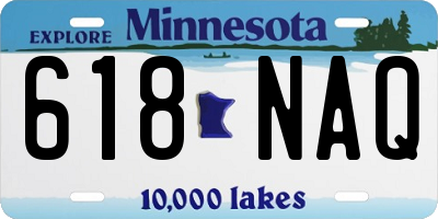 MN license plate 618NAQ