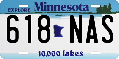 MN license plate 618NAS