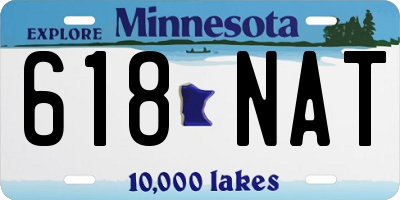 MN license plate 618NAT