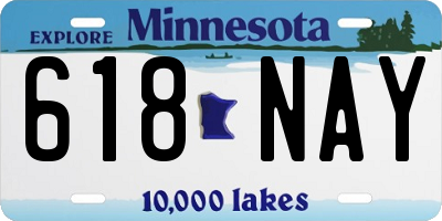 MN license plate 618NAY