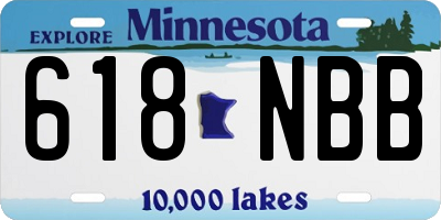MN license plate 618NBB
