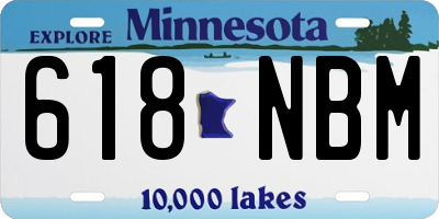 MN license plate 618NBM