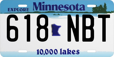 MN license plate 618NBT