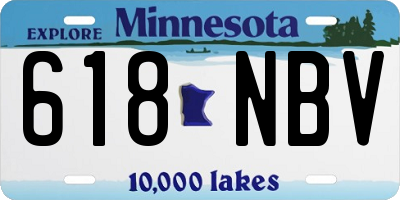 MN license plate 618NBV