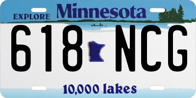 MN license plate 618NCG