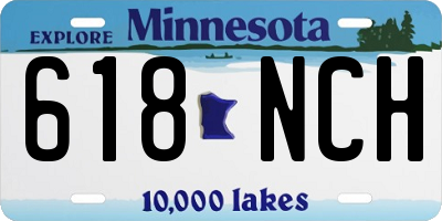 MN license plate 618NCH