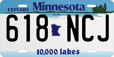 MN license plate 618NCJ