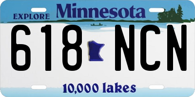 MN license plate 618NCN