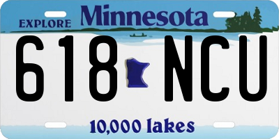 MN license plate 618NCU