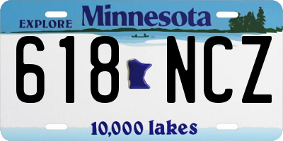 MN license plate 618NCZ