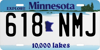 MN license plate 618NMJ