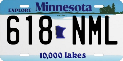 MN license plate 618NML