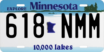MN license plate 618NMM