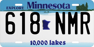 MN license plate 618NMR