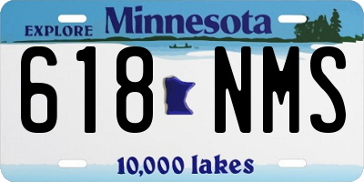 MN license plate 618NMS