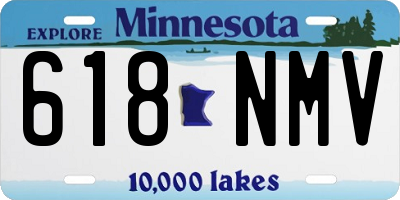 MN license plate 618NMV
