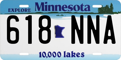 MN license plate 618NNA