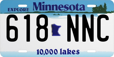 MN license plate 618NNC