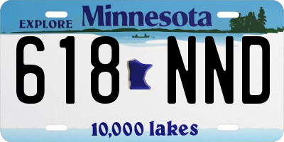 MN license plate 618NND