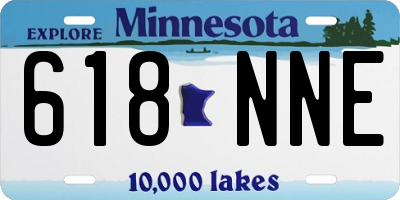 MN license plate 618NNE