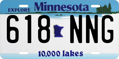 MN license plate 618NNG