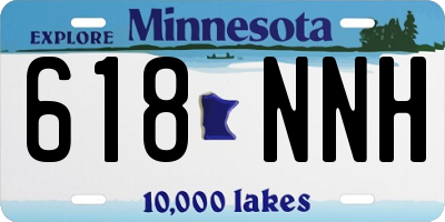 MN license plate 618NNH