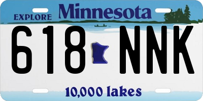 MN license plate 618NNK