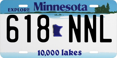 MN license plate 618NNL