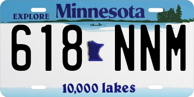 MN license plate 618NNM
