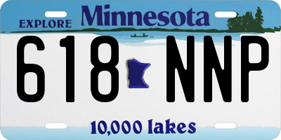 MN license plate 618NNP