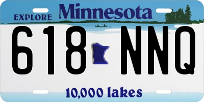 MN license plate 618NNQ