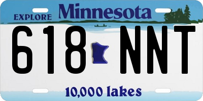 MN license plate 618NNT