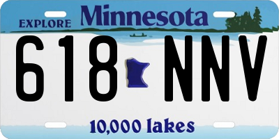 MN license plate 618NNV