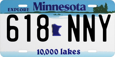 MN license plate 618NNY