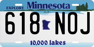 MN license plate 618NOJ