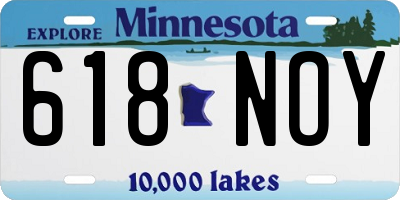 MN license plate 618NOY