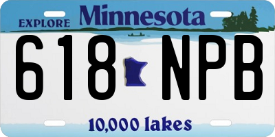MN license plate 618NPB