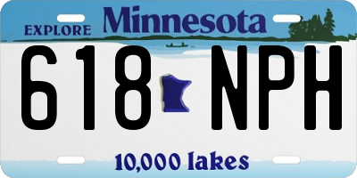MN license plate 618NPH