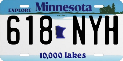 MN license plate 618NYH