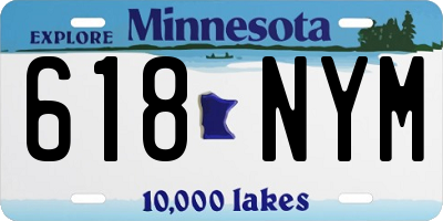 MN license plate 618NYM