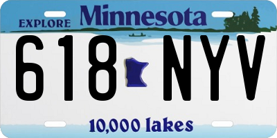 MN license plate 618NYV