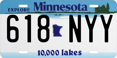 MN license plate 618NYY