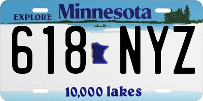 MN license plate 618NYZ