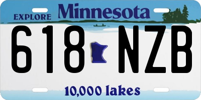 MN license plate 618NZB