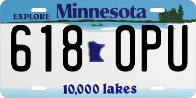 MN license plate 618OPU