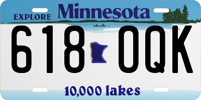 MN license plate 618OQK