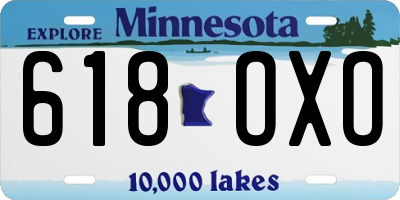 MN license plate 618OXO