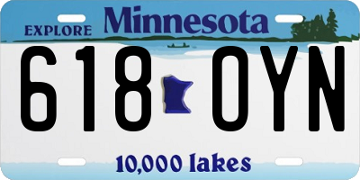 MN license plate 618OYN