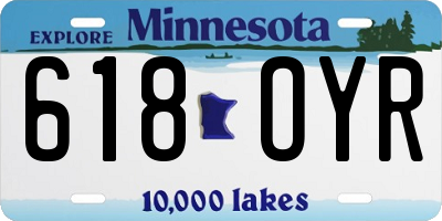 MN license plate 618OYR